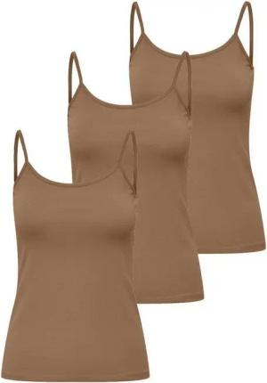 ONLY Spaghettitop Only Damen 3er-Pack Basic Spaghetti-Träger Top