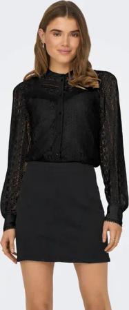 ONLY Spitzenbluse "ONLREBA LACE L/S SHIRT WVN NOOS"