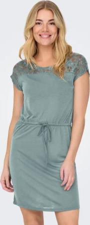 ONLY Spitzenkleid ONLSINDY LIFE S/S O-NECK MIX DRESS JRS Sommerkleid