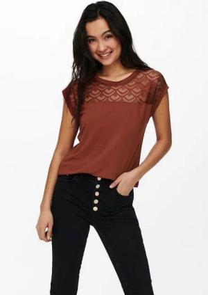 ONLY Spitzenshirt ONLNICOLE LIFE S/S MIX TOP NOOS JRS