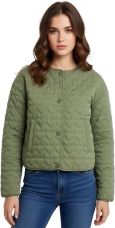 ONLY Steppjacke Kurze Steppjacke mit klassischem Rundhalsausschnitt