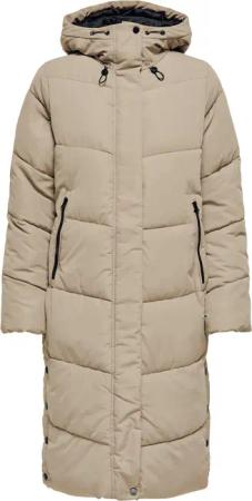 ONLY Steppmantel "ONLMEGAN LIFE LONG PUFFER COAT CS OTW" verdeckter Zipper, Reißverschlusstaschen, winddicht