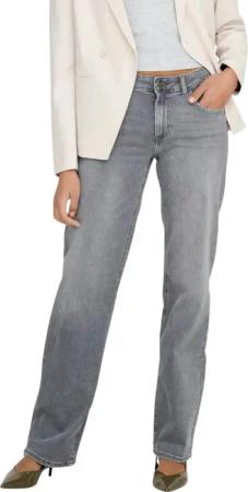 ONLY Straight-Jeans Mid Waist Straight Leg Hose in Medium Grey