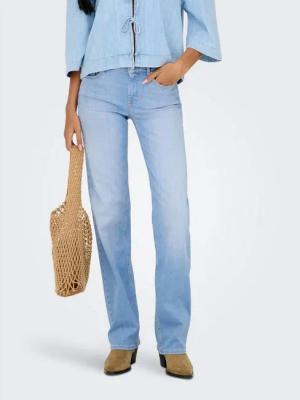 ONLY Straight-Jeans ONLBLUSH MID STRAIGHT DNM REA828 NOOS mittlere Leibhöhe, gerade Beinform, helle Waschung