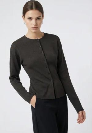 ONLY Strickjacke "ONLLUCY LS O-NECK CARDIGAN EX KNT" Materialmix, regular fit, Rundhals