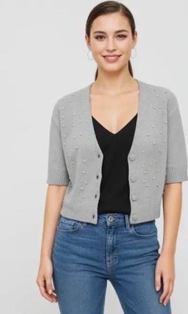 ONLY Strickjacke "ONLRENE LIFE SS BLING CARDIGAN CC KNT"