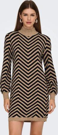 ONLY Strickkleid ONLJULIA LS HIGHNECK PATTERN DRESS KNT