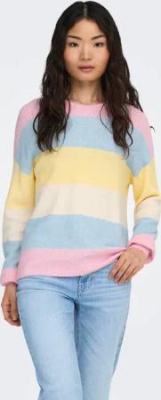 ONLY Strickpullover "ONLATIA L/S STRIPE PULLOVER KNT NOOS" Viskosemischung, regular fit