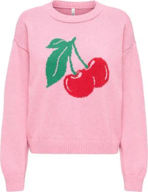 ONLY Strickpullover "ONLELISE LS O-NECK KNT" Baumwollmischung, Rundhals