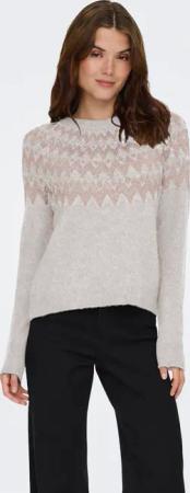 ONLY Strickpullover "ONLFRY LS JQ GLITTER O-NECK CC KNT"