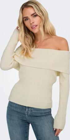 ONLY Strickpullover "ONLKATIA LIFE LS OFF SHOULDER KNT NOOS" Viskosemischung, regular fit