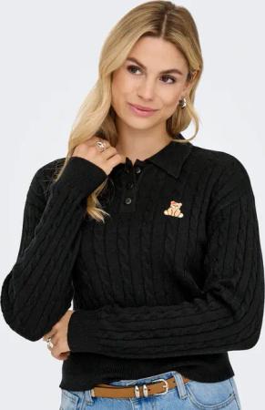 ONLY Strickpullover "ONLKATIA LS CABLE POLO CC KNT"