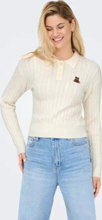 ONLY Strickpullover "ONLKATIA LS CABLE POLO CC KNT"