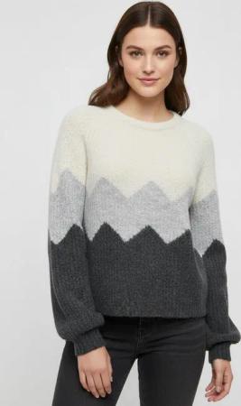 ONLY Strickpullover ONLMAE LIFE LS ZIGZAG O-NECK KNT