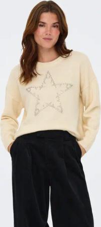 ONLY Strickpullover "ONLRENATA LS O-NECK BLING KNT"