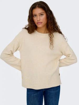 ONLY Strickpullover ONLRENE LIFE LS BUTTON O-NECK CC KNT