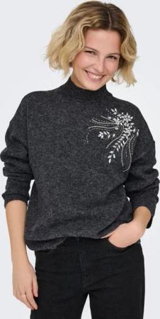 ONLY Strickpullover ONLRIVA LS HIGH NECK EMB PULLOVER EX KNT
