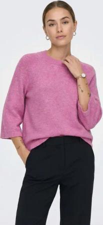 ONLY Strickpullover ONLSIMONI 3/4 PULLOVER KNT NOOS Materialmix, regular fit