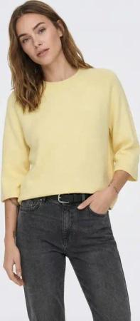 ONLY Strickpullover ONLSIMONI 3/4 PULLOVER KNT NOOS Materialmix, regular fit