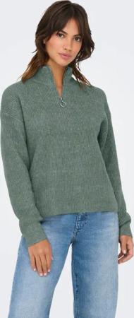 ONLY Strickpullover "ONLTOKYO SOLID L/S ZIP PULLOVER KNT NOOS"