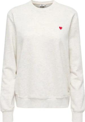 ONLY Sweatshirt "ONLADELLE L/S O NECK UB CS SWT", Baumwollmischung, regular fit, Rundhals