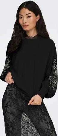 ONLY Sweatshirt ONLBROOKE L/S O-NECK DETAIL SWT NOOS