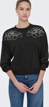 ONLY Sweatshirt ONLBROOKE L/S O-NECK DETAIL SWT NOOS