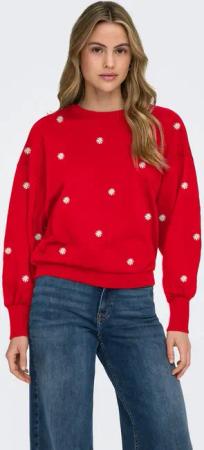 ONLY Sweatshirt ONLBROOKE L/S O-NECK FLOWER SWT Baumwollmischung, regular fit