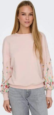 ONLY Sweatshirt ONLBROOKE L/S O-NECK FLOWER SWT Baumwollmischung, regular fit