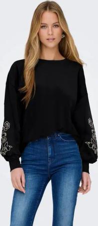 ONLY Sweatshirt ONLBROOKE L/S O-NECK FLOWER SWT Baumwollmischung, regular fit