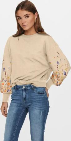 ONLY Sweatshirt "ONLBROOKE L/S O-NECK FLOWER SWT"