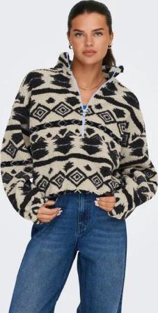 ONLY Sweatshirt ONLJANNE AZTEC TEDDY L/S HALFZIP CC SWT