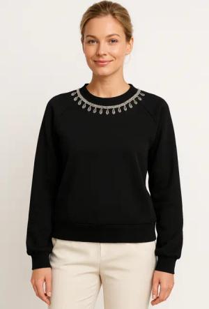 ONLY Sweatshirt "ONLJETT L/S O-NECK EMB. BOX SWT"