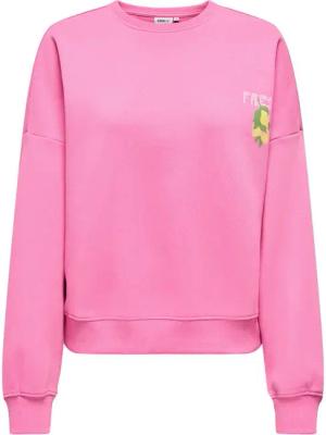 ONLY Sweatshirt ONLLINY L/S O-NECK PRINT CS SWT mit Print auf Vorder- und Rückseite