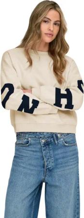 ONLY Sweatshirt Stylischer Loose Fit Pullover mit trendigem Aufdruck