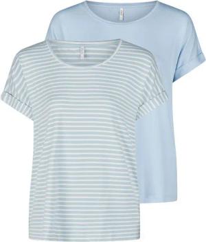 ONLY T-Shirt Damen Top MOSTER Regular Fit (2-tlg) Basic Kurzarm Tee Shirt mit Rundhalsausschnitt