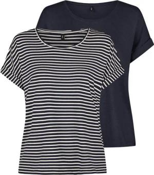 ONLY T-Shirt Damen Top MOSTER Regular Fit (2-tlg) Basic Kurzarm Tee Shirt mit Rundhalsausschnitt
