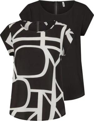 ONLY T-Shirt Damen Top ONLVIC Regular Fit (Vorteilspack, 2-tlg) Basic Kurzarm Tee Shirt mit Rundhalsausschnitt