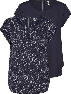 ONLY T-Shirt Damen Top ONLVIC Regular Fit (Vorteilspack, 2-tlg) Basic Kurzarm Tee Shirt mit Rundhalsausschnitt