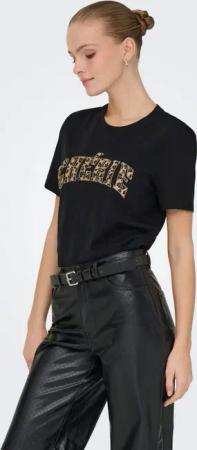 ONLY T-Shirt ONLDITTE LIFE RHNSTN S/S ANIMAL TOP JRS