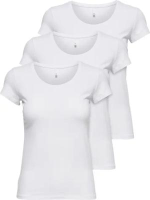 ONLY T-Shirt ONLLIVE LOVE NEW (3-tlg., 3er Pack) Figur betont, elastische Baumwollqualität