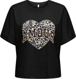 ONLY T-Shirt ONLLUCY  schwarz | L