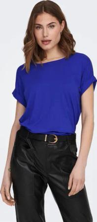 ONLY T-Shirt "ONLMOSTER – Kurzarmshirt mit Aufschlag und klassischem Look" unifarben, casual, regular fit, Viskosemischung, Rundhals