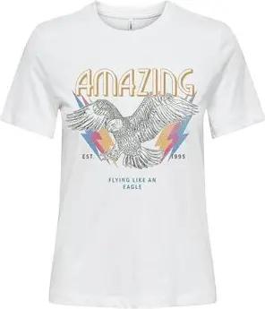 Only  T-Shirt T-shirt  Henny Life Reg blanc