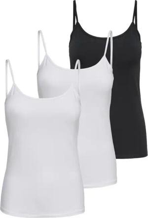 ONLY Tanktop Life Singlet (3-tlg) Figur betont, elastische Baumwollqualität