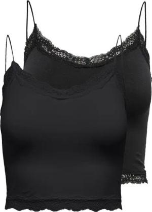 ONLY Trägertop ONLVICKY LACE SEAML 2-PACK CROPPED TOP (Packung, 2-tlg)