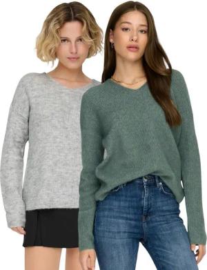 ONLY V-Ausschnitt-Pullover (2er Pack) aus Flachstrick zeitlos und stilvoll