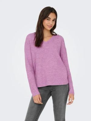 ONLY V-Ausschnitt-Pullover ONLCAMILLA V-NECK L/S PULLOVER KNT NOOS Materialmix, regular fit