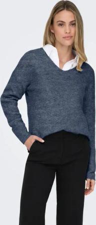 ONLY V-Ausschnitt-Pullover ONLCAMILLA V-NECK L/S PULLOVER KNT NOOS Materialmix, regular fit
