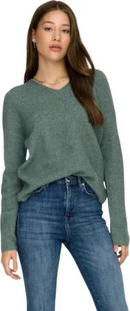 ONLY V-Ausschnitt-Pullover Weicher Strickpullover mit V-Ausschnitt